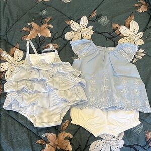 Little Me Ruffle bubble, shirt and bloomers size 18 months NWOT